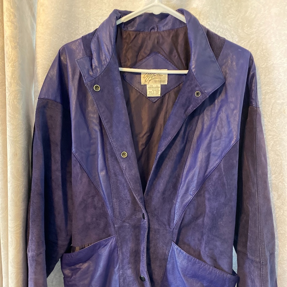 Vintage Purple Leather jacket from Nordstrom